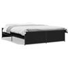 vidaXL Struttura letto nera 140x200 cm in legno e metallo