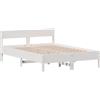 vidaXL Letto in legno massiccio senza materasso bianco 150x200 cm in legno di pino