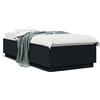 vidaXL Struttura del letto nera 100x200 cm in materiale ligneo