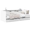 vidaXL Letto da giorno con cassetti bianco 90x200 cm in materiale ligneo
