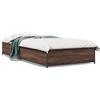 vidaXL Struttura del letto in rovere marrone 75x190 cm Materiale a base di legno metallo