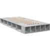vidaXL Struttura letto grigio cemento 75x190 cm Materiale a base di legno