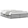 vidaXL Lettino Grigio Sonoma 135x190 cm Materiale a base di legno e metallo