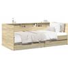 vidaXL Letto da giorno con cassetti in rovere Sonoma 90x200 cm Materiale in legno