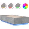 vidaXL Giroletto con LED cemento grigio 75x190 cm Materiale a base di legno