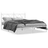 vidaXL Struttura letto con testiera in metallo bianco 150x200 cm