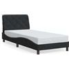 vidaXL Struttura letto con testata nera 90x190 cm in velluto