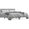 vidaXL Struttura letto grigio Sonoma 150x200 cm in legno e metallo