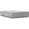 vidaXL Struttura per letto grigio cemento 160x200 cm materiale a base di legno
