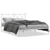 vidaXL Struttura letto con testiera in metallo bianco 140x190 cm
