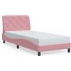 vidaXL Giroletto con testata rosa 90x200 cm in velluto