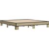 vidaXL Struttura letto rovere Sonoma 160x200 cm materiale a base di legno e metallo