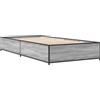 vidaXL Struttura letto grigio Sonoma 100x200 cm in legno e metallo
