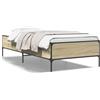 vidaXL Struttura letto rovere Sonoma 75x190 cm materiale a base di legno e metallo