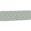 vidaXL Cuscino per testata grigio chiaro 180 cm in velluto