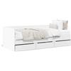 vidaXL Letto da giorno con cassetti bianco 90x200 cm in materiale ligneo