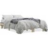 vidaXL Struttura letto rovere Sonoma 120x200 cm in legno e metallo