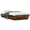 vidaXL Struttura letto senza materasso in rovere fumé 100x200 cm materiale a base di legno