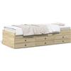 vidaXL Letto da giorno con cassetti in rovere Sonoma 90x200 cm Materiale in legno
