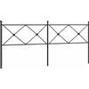 vidaXL Testiera in metallo nero 193 cm