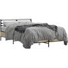 vidaXL Struttura letto rovere Sonoma 140x200 cm materiale a base di legno e metallo