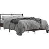 vidaXL Struttura letto in rovere marrone 135x190 cm Materiale legno metallo