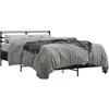vidaXL Struttura letto in rovere affumicato 120x190 cm materiale a base di legno e metallo