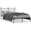 vidaXL Struttura letto con testiera in metallo nero 120x200 cm