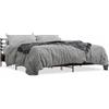 vidaXL Struttura letto in rovere affumicato 200x200 cm materiale a base di legno e metallo