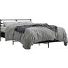 vidaXL Struttura letto nera 135x190 cm in legno e metallo