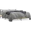 vidaXL Struttura letto rovere Sonoma 160x200 cm materiale a base di legno e metallo