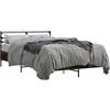 vidaXL Struttura letto in rovere affumicato 120x200 cm materiale a base di legno e metallo
