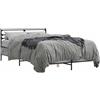 vidaXL Struttura letto grigio Sonoma 120x190 cm in legno e metallo