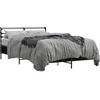 vidaXL Struttura letto nera 140x200 cm in legno e metallo
