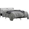 vidaXL Struttura letto nera 120x200 cm in legno e metallo