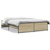 vidaXL Struttura letto rovere Sonoma 160x200 cm materiale a base di legno e metallo