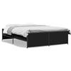 vidaXL Struttura letto nera 120x200 cm in legno e metallo
