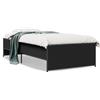 vidaXL Struttura del letto nera 75x190 cm in legno e metallo