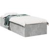 vidaXL Struttura letto grigio cemento 75x190 cm Materiale a base di legno