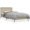 vidaXL Struttura letto rovere Sonoma 75x190 cm materiale a base di legno e metallo