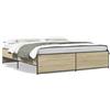 vidaXL Giroletto rovere Sonoma 200x200 cm materiale a base di legno e metallo
