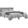 vidaXL Struttura letto grigio Sonoma 120x200 cm in legno e metallo