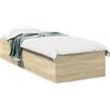 vidaXL Struttura letto senza materasso rovere Sonoma 75x190 cm materiale a base di legno