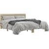 vidaXL Struttura letto rovere Sonoma 150x200 cm materiale a base di legno e metallo