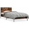 vidaXL Struttura letto in rovere fumé 75x190 cm Materiale a base di legno e metallo