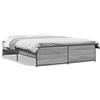 vidaXL Struttura letto grigio Sonoma 150x200 cm in legno e metallo