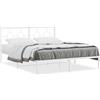 vidaXL Struttura letto con testiera in metallo bianco 150x200 cm