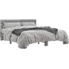 vidaXL Struttura letto grigio Sonoma 150x200 cm in legno e metallo