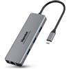 Hamlet HDKC-PD200U replicatore di porte e docking station per laptop Cablato USB 3.2 Gen 1 (3.1 Gen 1) Type-C Grigio