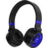 Techmade TM-046-BL Cuffie Cavo e Senza Cavo a Padiglione Musica Micro-USB Bluetooth Nero Blu